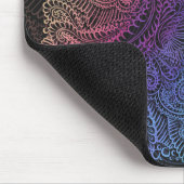 Prismatischer Swirl | Rainbow Fraktal Feather Art Mousepad (Ecke)