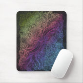 Prismatischer Swirl | Rainbow Fraktal Feather Art Mousepad (Mit Mouse)