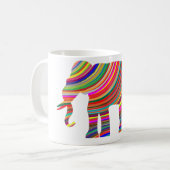 Prismatischer Waves Elephant Coffee Tasse (Vorderseite Links)