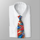 Prismatisches Blumenmuster Neck Tie Krawatte (Gebunden)