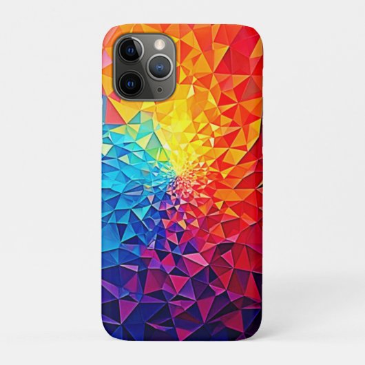 Prismatisches Chaos Digitalgitter-Design Case-Mate iPhone Hülle (Rückseite)