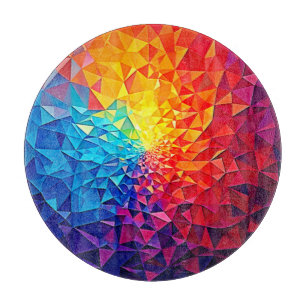 Prismatisches Chaos Digitalgitter-Design Schneidebrett