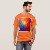 Prismatisches Chaos Digitalgitter-Design T-Shirt (Vorne ganz)
