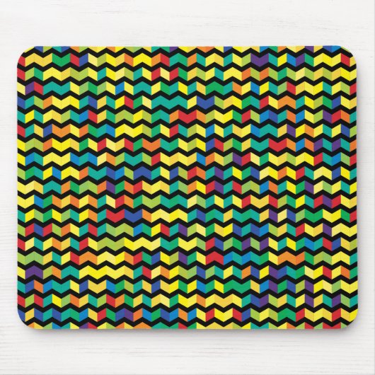Prismatisches Chevrons Muster Mousepad (Vorne)