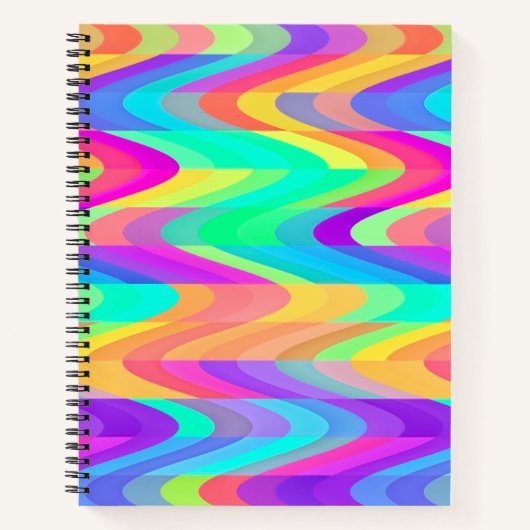 Prismatisches Flow Waves SpiralNotebook Notizblock (Vorderseite)