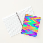 Prismatisches Flow Waves SpiralNotebook Notizblock (Innenseite)