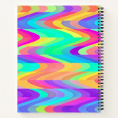 Prismatisches Flow Waves SpiralNotebook Notizblock (Rückseite)