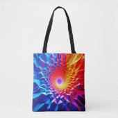Prismatisches geometrisches Farbstrudel-Design Tasche (Vorderseite)