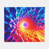 Prismatisches geometrisches Farbwirbeldesign Fleecedecke (Vorderseite (Horizontal))