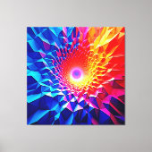 Prismatisches geometrisches Farbwirbeldesign Leinwanddruck (Vorderseite)