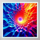 Prismatisches geometrisches Farbwirbeldesign Poster (Vorne)