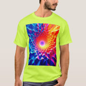 Prismatisches geometrisches Farbwirbeldesign T-Shirt (Vorderseite)