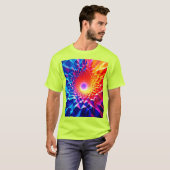 Prismatisches geometrisches Farbwirbeldesign T-Shirt (Vorne ganz)