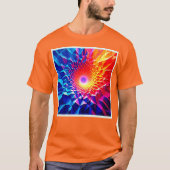 Prismatisches geometrisches Farbwirbeldesign T-Shirt (Vorderseite)