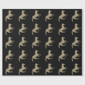 Prismatisches GoldEinhornschwarzes Packpapier (Flach)