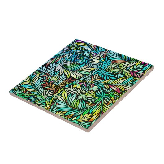 Prismatisches Grün Fliese (Seite)