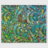 Prismatisches Grün Geschenkpapier (Flach)