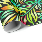 Prismatisches Grün Geschenkpapier (Rolleneckpunkt)