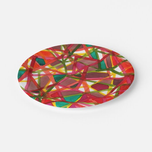 Prismatisches II Pappteller (Schrägansicht)