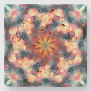 Prismatisches Kaleidoskopisches Psychedelisches Ma Steinuntersetzer