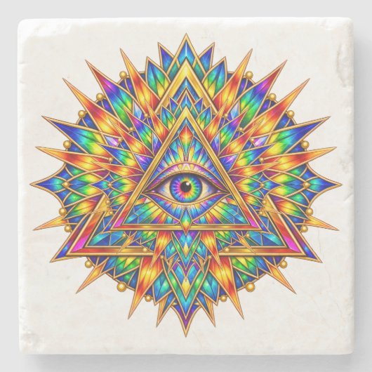 Prismatisches Morgenauge Steinuntersetzer (Vorderseite)