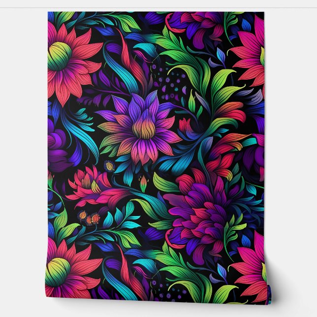 Prismatisches Petalscape Botanisch Tapete (Abrollen)