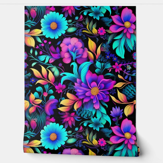 Prismatisches Petalscape Botanisch Tapete (Abrollen)