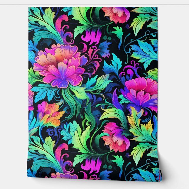 Prismatisches Petalscape Botanisch Tapete (Abrollen)