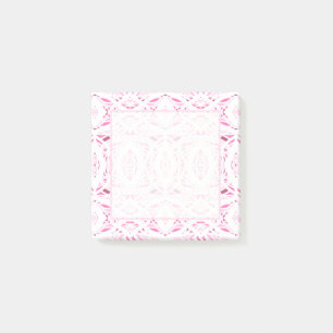 Prismatisches Rosa-Weiß-Abstraktes Acryl-Kunstwerk Post-it Klebezettel
