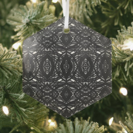 Prismatisches Schwarz-Weiß-Abstraktes Acryl-Kunstw Ornament Aus Glas