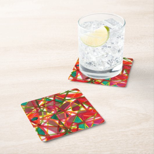 Prismatismus II Rechteckiger Pappuntersetzer (Vor Ort)