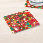 Prismatismus II Rechteckiger Pappuntersetzer (angewinkelt)