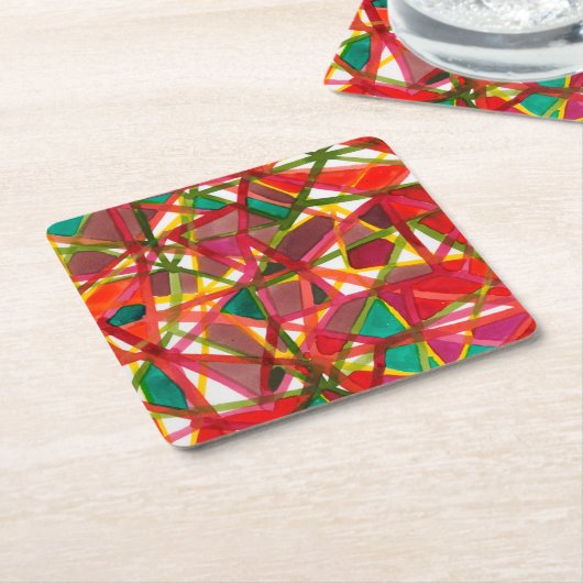 Prismatismus II Rechteckiger Pappuntersetzer (angewinkelt)