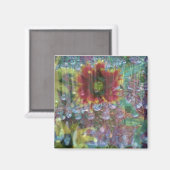 Prisme-Blume Magnet (Vorderseite/Rückseite)