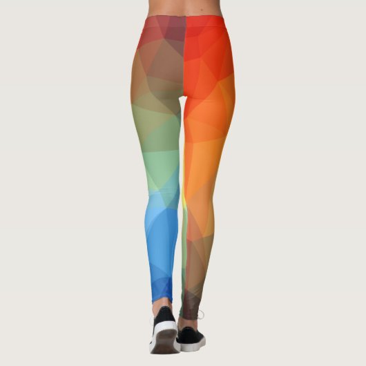 Prismenfarbenes, Abstraktes Muster Leggings (Rückseite)