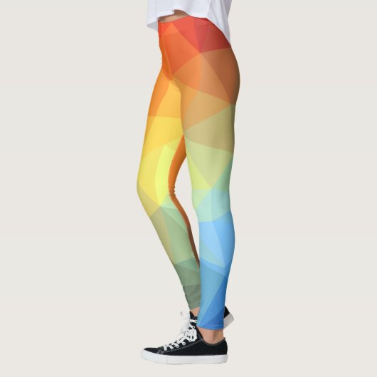 Prismenfarbenes, Abstraktes Muster Leggings (Links)