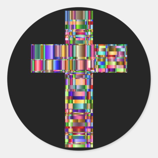 Prismenkreuzkleber Runder Aufkleber (Vorderseite)