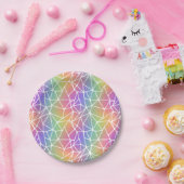 Prismennetz - Regenbogengewebe: Pappteller (Party)