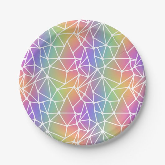 Prismennetz - Regenbogengewebe: Pappteller (Vorderseite)