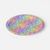 Prismennetz - Regenbogengewebe: Pappteller (Schrägansicht)