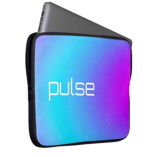 Prismenpuls - Vaporwave Gradient Vibe Laptopschutzhülle (Vorne Rechts)