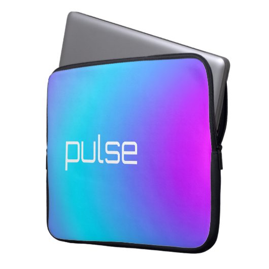 Prismenpuls - Vaporwave Gradient Vibe Laptopschutzhülle (Vorderseite Links)