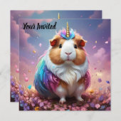 Prismenschwanz: Das Radiant Unicorn Guinea Pig, Einladung (Vorne/Hinten)