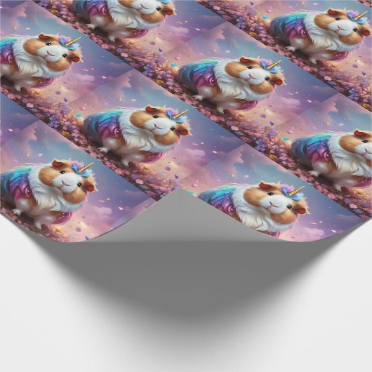Prismenschwanz: Das Radiant Unicorn Guinea Pig, Geschenkpapier (Ecke)