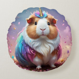 Prismenschwanz: Das Radiant Unicorn Guinea Pig, Rundes Kissen