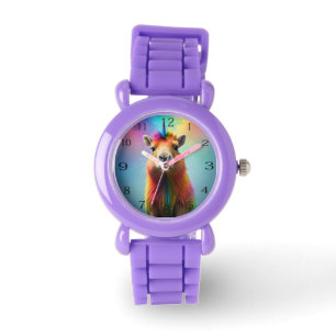 Prismhorn: Das Regenbogen-Capybaraicorn Armbanduhr