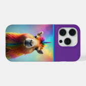 Prismhorn: Das Regenbogen-Capybaraicorn iPhone Hülle (Rückseite (Horizontal))