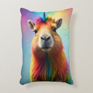 Prismhorn: Der Regenbogen Capybaraicorn Dekokissen