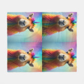 Prismhorn: Der Regenbogen Capybaraicorn Fleecedecke (Vorderseite (Horizontal))