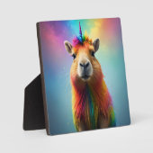 Prismhorn: Der Regenbogen Capybaraicorn Fotoplatte (Vorderseite)